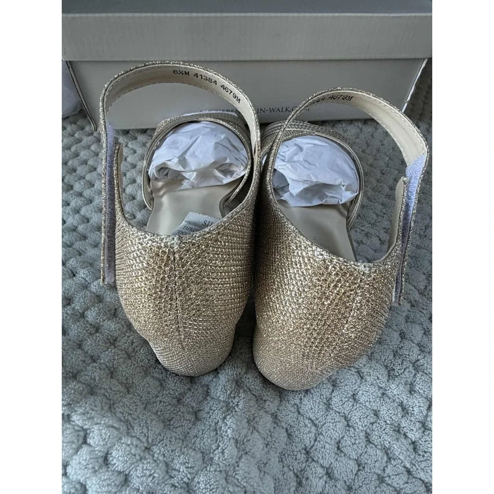 Touch Ups Women's Foster Heeled‎ Sandal Champagne Size 6.5M
